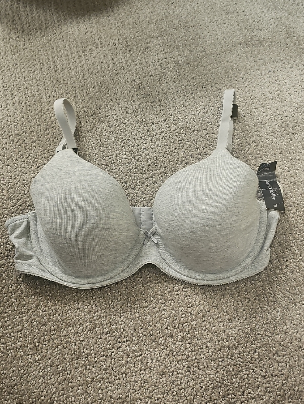 Ambrielle Heather Gray Molded T-Shirt Bra
